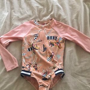 Roxy rash guard kids swimsuit
